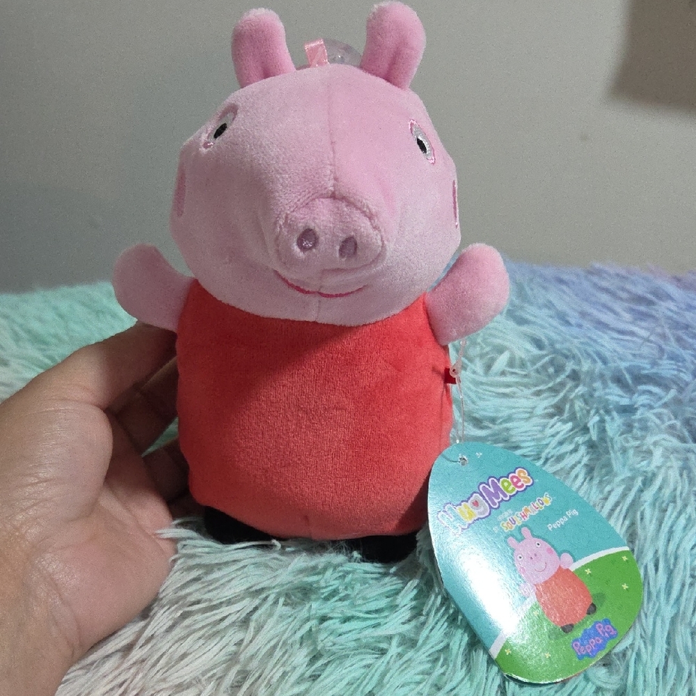 Squishmallows Peppa Pig Plush in Pink and Red